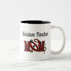 Caneca De Café Em Dois Tons Miniatura Pinscher Mãe Mug