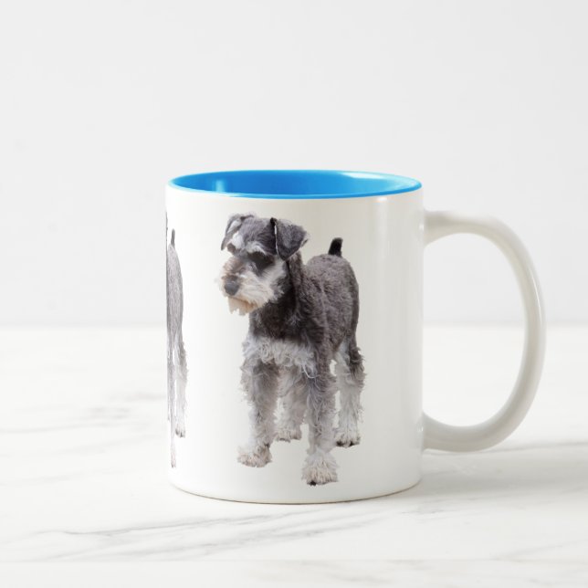 Caneca De Café Em Dois Tons Miniature Schnauzer (Direita)