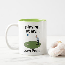 Caneca De Café Em Dois Tons Minigolfe Jogando Minigolfe Ao Meu Próprio Ritmo G
