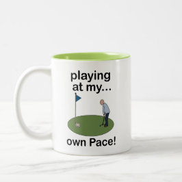 Caneca De Café Em Dois Tons Minigolfe Jogando Minigolfe Ao Meu Próprio Ritmo G