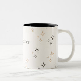 Caneca De Café Em Dois Tons Minimal Sparkle Star Pattern for Everyday Products