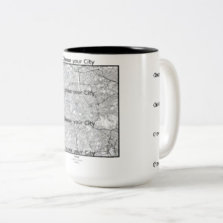 Caneca De Café Em Dois Tons Minimalist City Map Mug