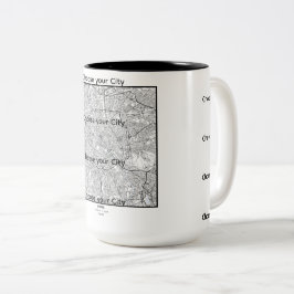 Caneca De Café Em Dois Tons Minimalist City Map Mug EUROPE