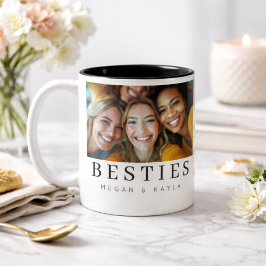 Caneca De Café Em Dois Tons Minimalist Modern Chic Best Friends BFF Photo