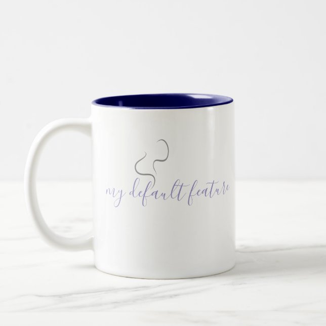 Caneca De Café Em Dois Tons Minimalistic Coffee Mug Design (Esquerda)