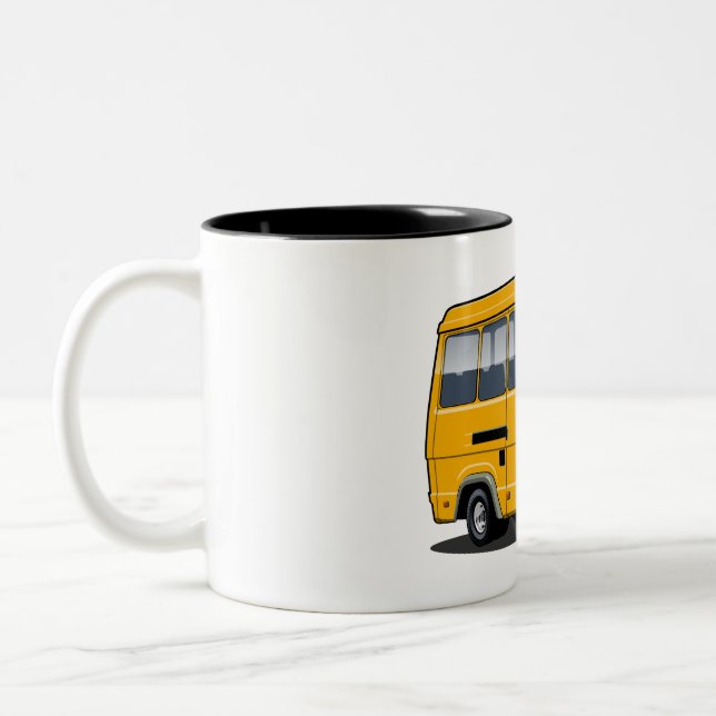 Caneca De Café Em Dois Tons Miniônibus Cartoon (Esquerda)