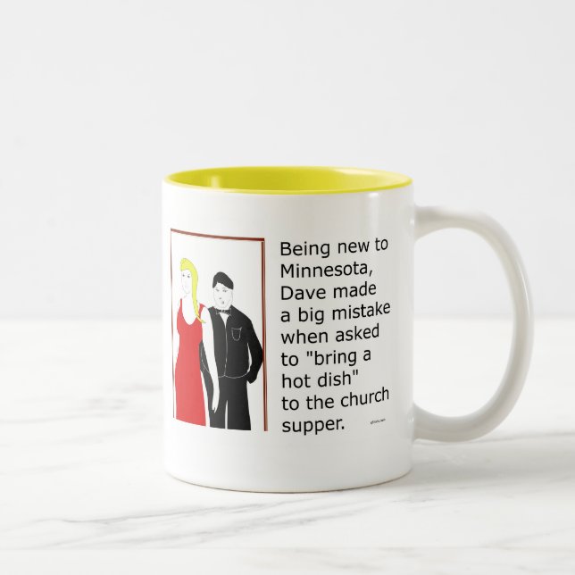 Caneca De Café Em Dois Tons Minnesota "prato quente" (Direita)