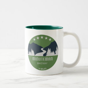 Caneca De Café Em Dois Tons Minuteman Bikeway Boston Massachusetts