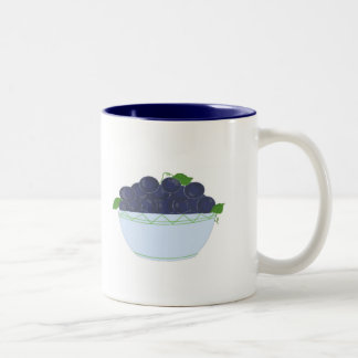 Caneca De Café Em Dois Tons Mirtilos Azuis Silvestres