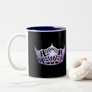 Caneca De Café Em Dois Tons Miss América estilo Lilac Crown Mug