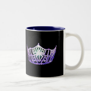 Caneca De Café Em Dois Tons Miss América estilo Pageant Crown Mug