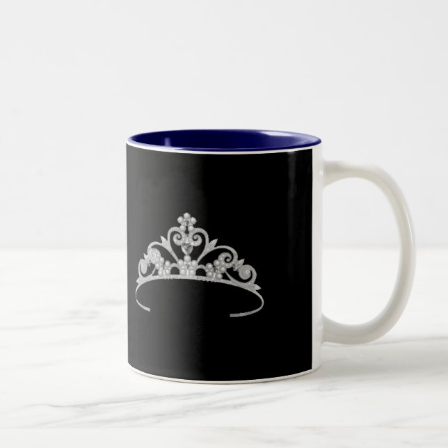 Caneca De Café Em Dois Tons Miss América Rodeo estilo Silver Pageant Mug (Direita)