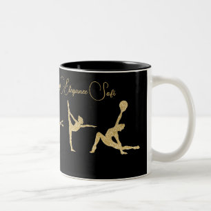 Caneca De Café Em Dois Tons Miss Elegance Gymnastic Dourada