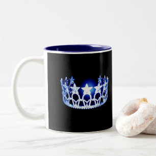 Caneca De Café Em Dois Tons Miss EUA estilo Blue Crown Mug