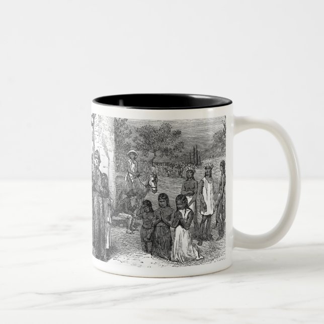 Caneca De Café Em Dois Tons Missão espanhola do Alamo (Direita)