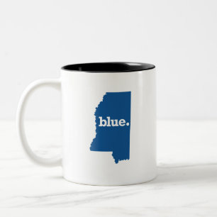 CANECA DE CAFÉ EM DOIS TONS MISSISSIPPI ESTADO AZUL