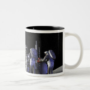Caneca De Café Em Dois Tons Missões futuras 9 da exploração do espaço