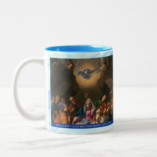 Caneca De Café Em Dois Tons Mistérios Gloriosos do Terço Item #3: Descida