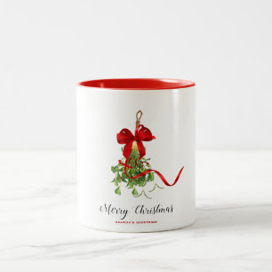 Caneca De Café Em Dois Tons Mistura de Natal