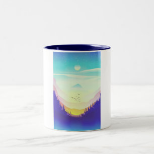 Caneca De Café Em Dois Tons Misty Mountain