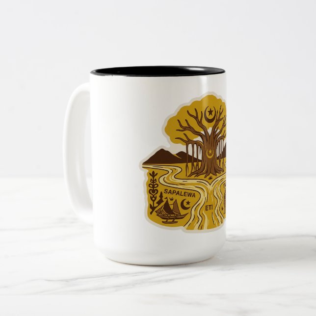 Caneca De Café Em Dois Tons Mitologia Nunusaku (Frente Esquerda)