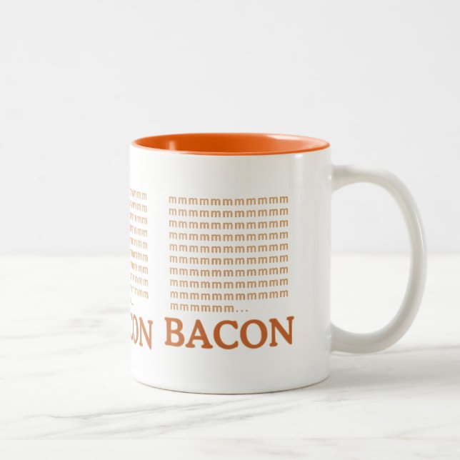 Caneca De Café Em Dois Tons mmmmmmmmm... BACON (Direita)
