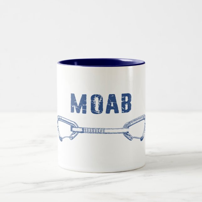Caneca De Café Em Dois Tons Moab Utah Escalando QuickDrabing (Centro)