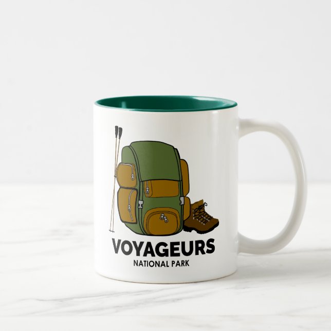 Caneca De Café Em Dois Tons Mochila do Parque Nacional Voyageurs (Direita)