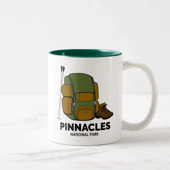Caneca De Café Em Dois Tons Mochila do Pinnacles National Park (Direita)