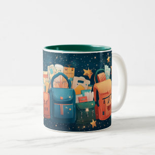 Caneca De Café Em Dois Tons Mochilas e materiais escolares para volta às aulas