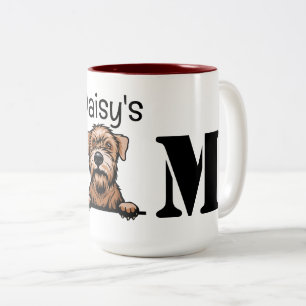 Caneca De Café Em Dois Tons Moda Revestida Suave Terrier Pavando a mãe