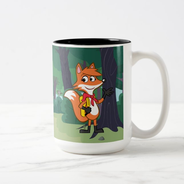 Caneca De Café Em Dois Tons modelo (Direita)