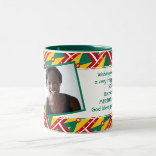 Caneca De Café Em Dois Tons Modelo de Foto FLAG GRENADA Adicionar seu Texto