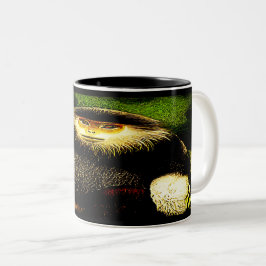 Caneca De Café Em Dois Tons Modelos de primatas: Documento de mancha vermelha 