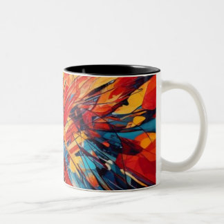 Caneca De Café Em Dois Tons Modern Art Mug