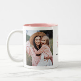 Caneca De Café Em Dois Tons Modern Love you Mummy 2 Photos & Personal Message
