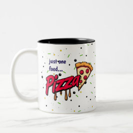 Caneca De Café Em Dois Tons modern pepperoni cheesy food pizza lover slice
