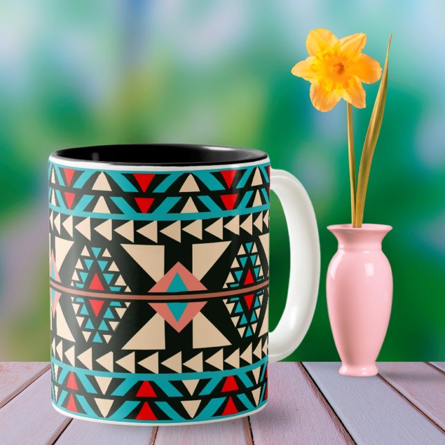 Caneca De Café Em Dois Tons Modern Southwest Style Mug (Criador carregado)
