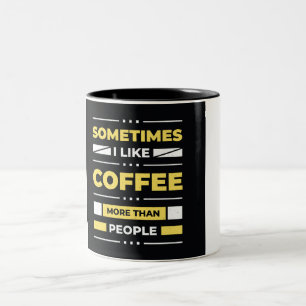 Caneca De Café Em Dois Tons Moderna tipografia do café t-shirt design