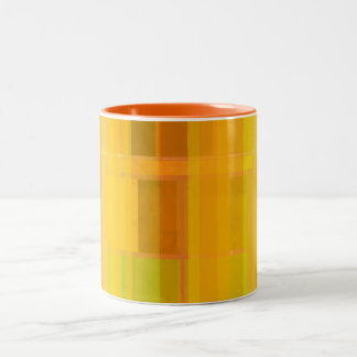 Caneca De Café Em Dois Tons Moderno Abstrato | Cores Cítricas Coloridas