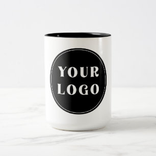 Caneca De Café Em Dois Tons Moderno, elegante, sofisticado e personalizável