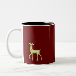 Caneca De Café Em Dois Tons Moderno Minimalista Feliz Natal Rena