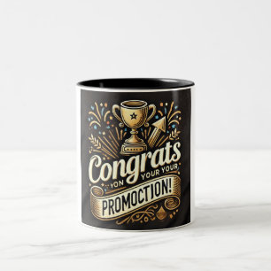 Caneca De Café Em Dois Tons Modo Boss Ativado Mug Mug de Promoção de Emprego
