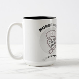 Caneca De Café Em Dois Tons Modo Enfermeira Obrigado Coração Desenho Estetoscó