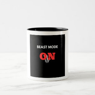 Caneca De Café Em Dois Tons Modo Fera Ativado Café Motivacional Academia de Po