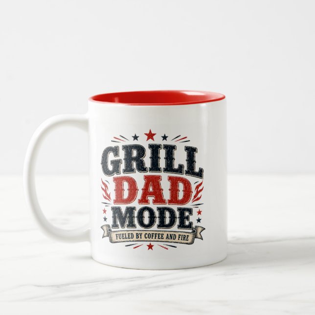 Caneca De Café Em Dois Tons Modo Grill Pai (Esquerda)