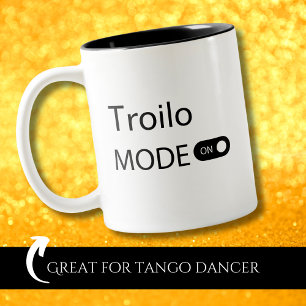 Caneca De Café Em Dois Tons Modo Troilo ativado dançarino de Tango Tanguero en