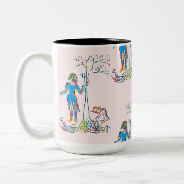 Caneca De Café Em Dois Tons modular feminino (Esquerda)
