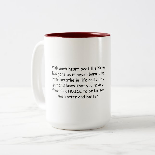 Caneca De Café Em Dois Tons Mog de potência positiva (Frente Esquerda)