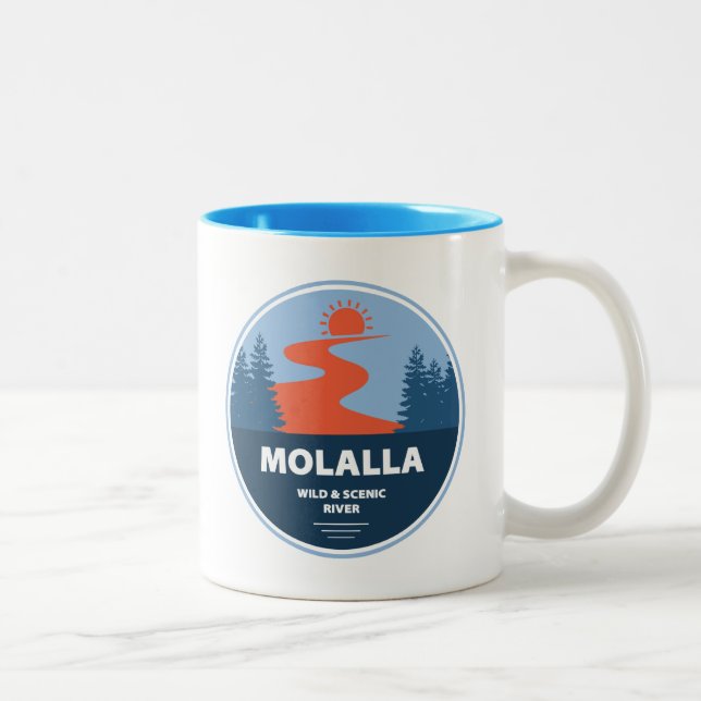 Caneca De Café Em Dois Tons Molalla Wild E Scenic River (Direita)